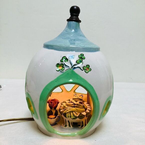 NIGHT LIGHT HANDMADE KIDS DECOR FROG VINTAGE - Picture 1 of 11